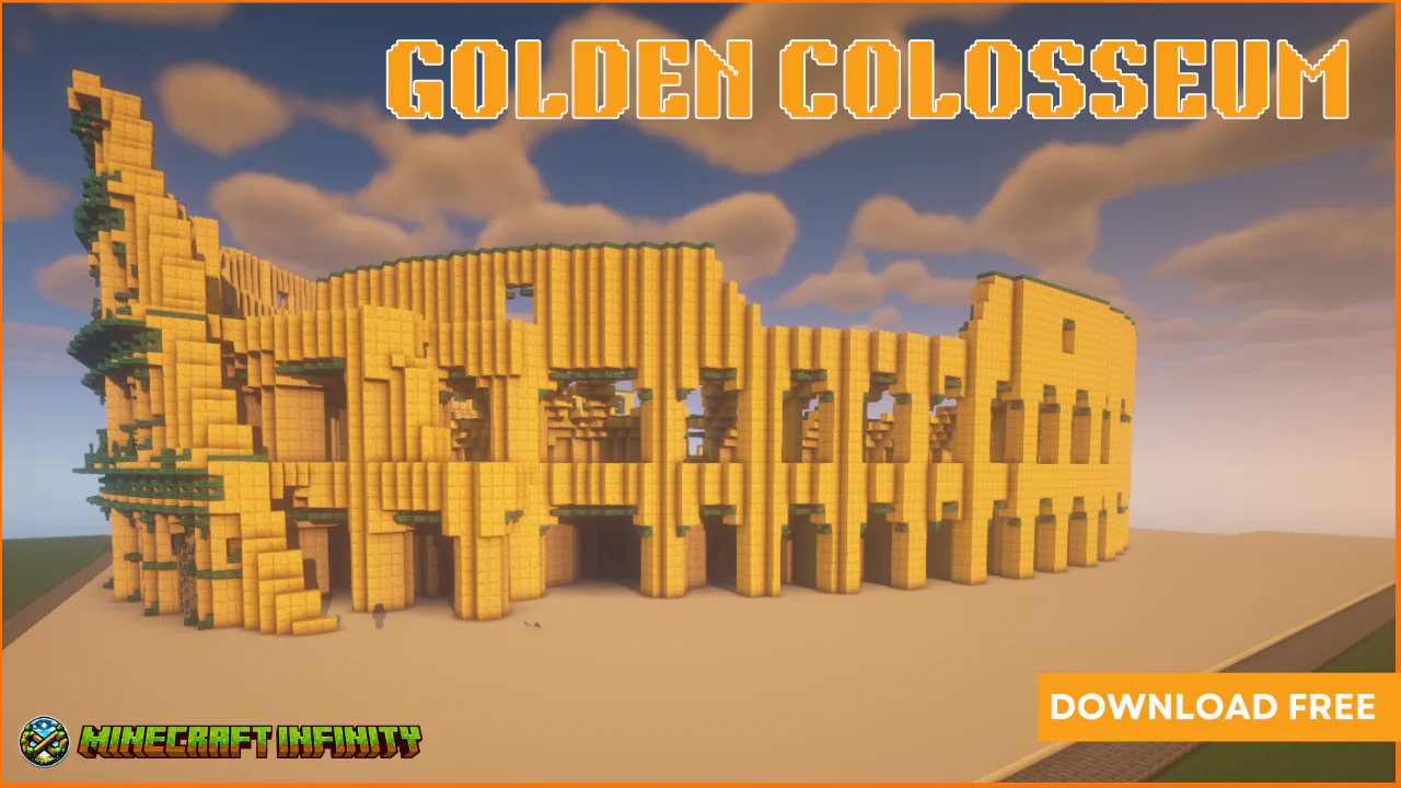 Golden Colosseum Minecraft Schematic Download