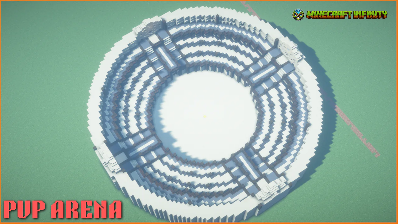 Epic Circular Minecraft PVP Arena Schematic Download