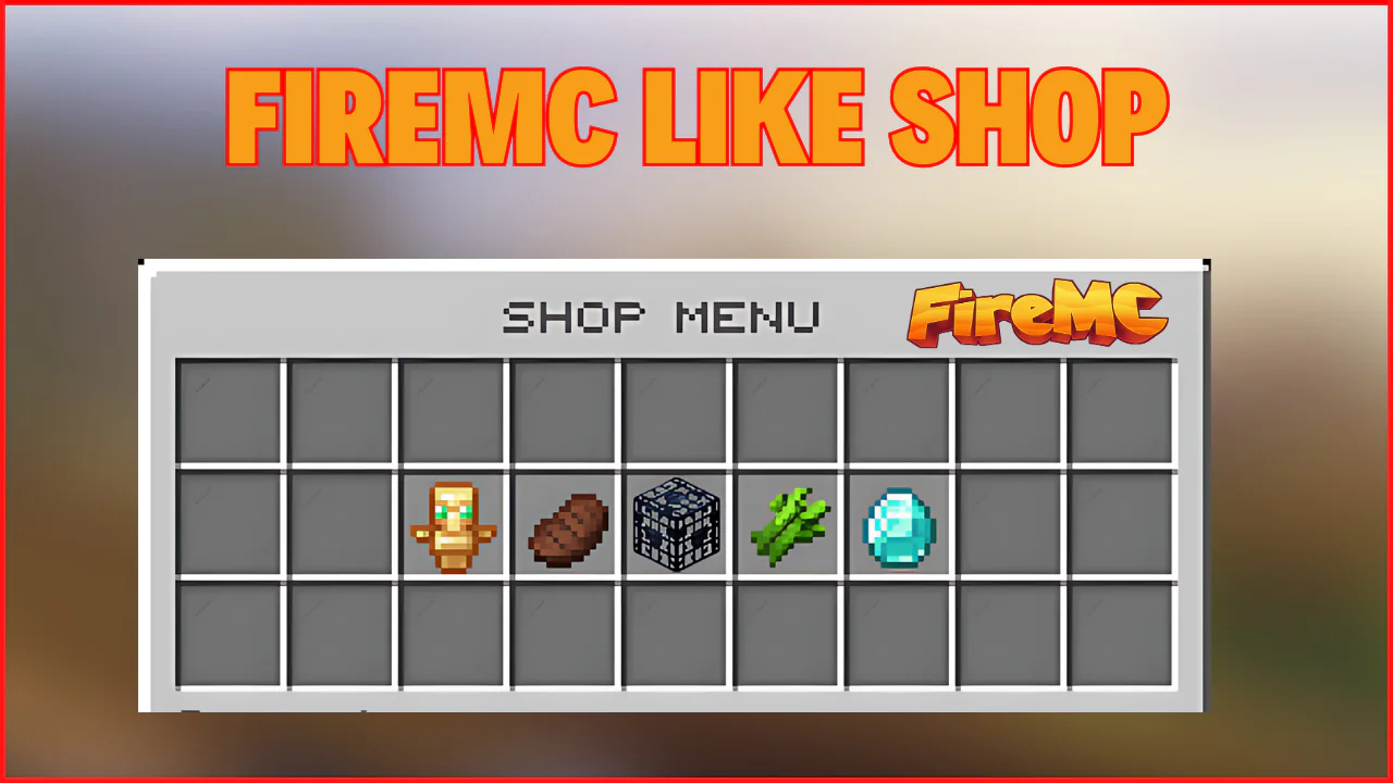 Firemc Server Shop Menu Setup Download