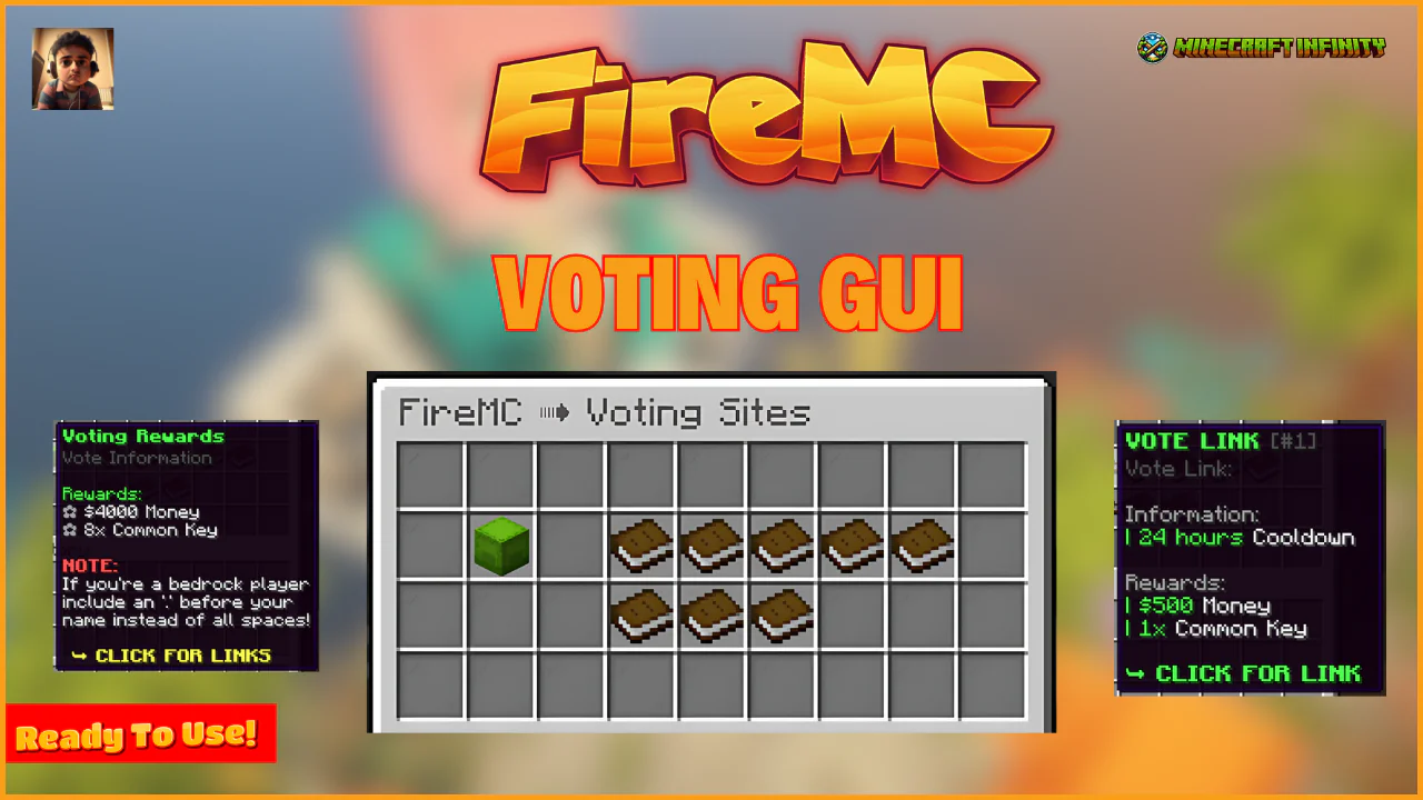 FireMC Voting GUI Setup for Minecraft Server | Easy Config Download