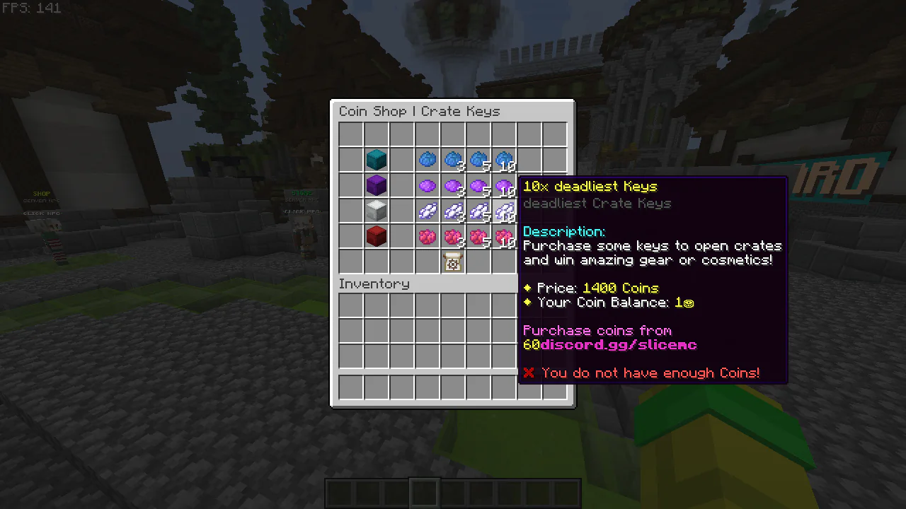 Coinshop |Keys menu | for menu plugin