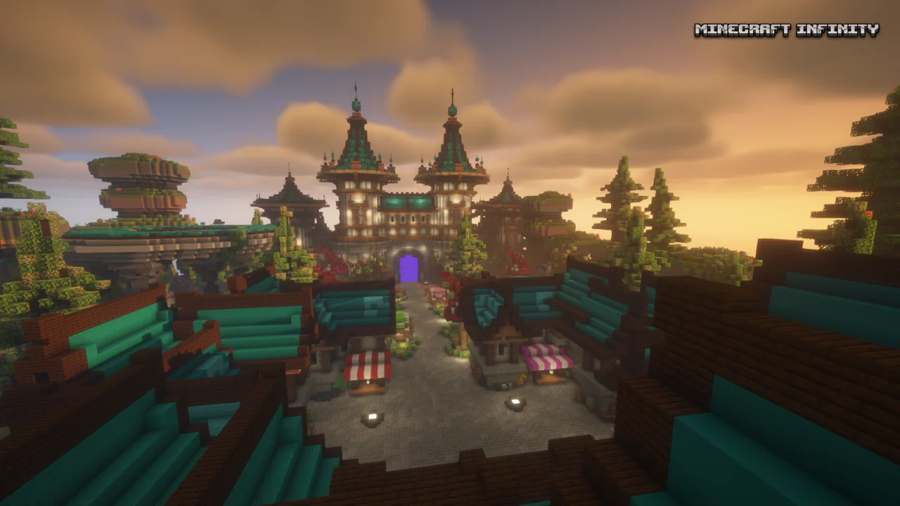 Medieval Spawn Lobby Minecraft Schematic Download